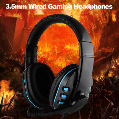 

35mm Wired Gaming Headphones Over Ear Game Headset Noise Canceling Earphone with Microphone Volume Control for PC Laptop Smart Ph