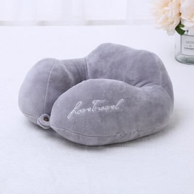 

1 Pc U-Shaped Pillow Super Soft Velvet Cloth Pp Cotton Neck Pillow