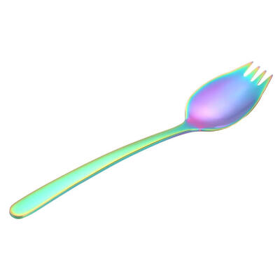 

Multifunctional 2 in 1 Stainless Steel Spoon Fork Tableware Kitchen Utensil