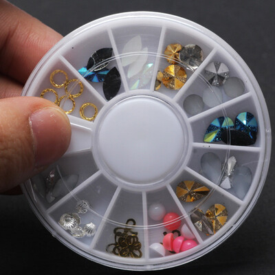 

Toponeto Nail Art Rhinestones Glitters Acrylic Tips Decoration Manicure Nail Drills B