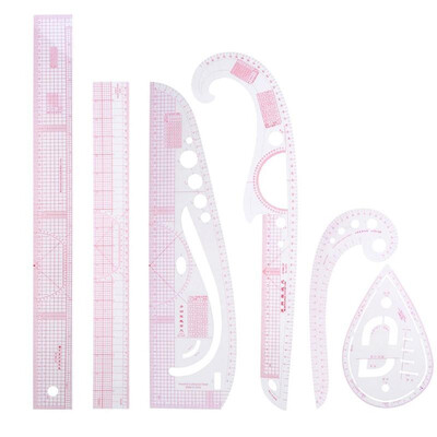 

6pcsset DIY Multi-function Quilting Seam Sewing Patchwork Drawing Rulers