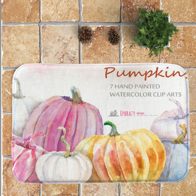 

〖Follure〗Thanksgiving Day Pumpkin lantern Entrance Door Bathroom Mat Indoor Bath Decor