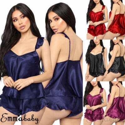

Sexy Lingerie Babydoll Underwear Women&39s Sleepwear Chemise Nightwear Satin Silk