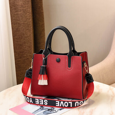 

Handbag lady fashion retro sour side bag Korean version of one-shoulder fashion black bag simple oblique Bag