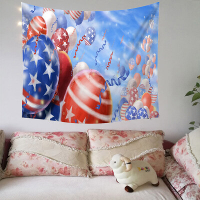 

Gobestart Independence Day Print Family Tapestry Light String Combination Wall Decoration