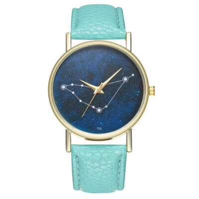 

Temperament Fashionable Simple Ladies WristWatch Souvenir Fashion Casual PU Leather Strap Womens Watch Beautiful hand clock D