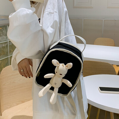 

2019 popular cute small bag handbag new shoulder bag Korean student canvas bag high school campus backpack