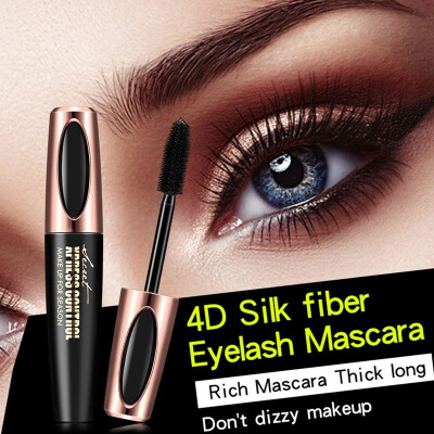 

4D Silk Fiber Lash Mascara Long Curling Mascara Makeup Eyelash Black Waterproof Fiber Mascara Eye Lashes Makeup