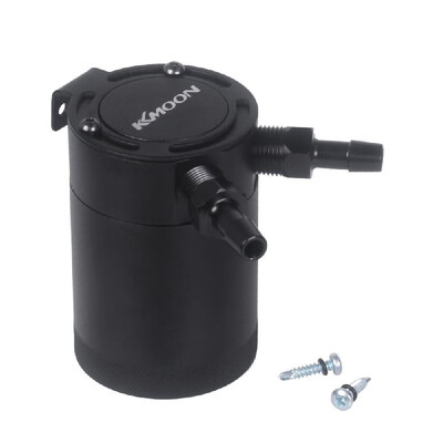 

KKmoon Baffled Aluminum 2-Port Oil Catch Can Tank Air Oil Separator