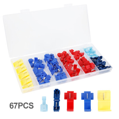 

67pcs 24-10 AWG Quick Splice Solderless Wire&T-Tap Electrical Connector Assortment Kit with Case