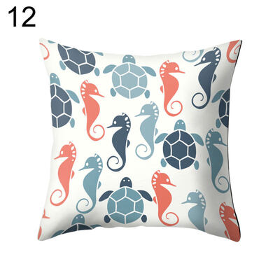 

Shell Wave Square Throw Pillow Protector Case Cushion Cover Bedding Articles