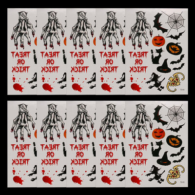 

〖Follure〗Halloween Tattoo Sticker Bats Pumpkin Bloodstains Scarlet Tattoo