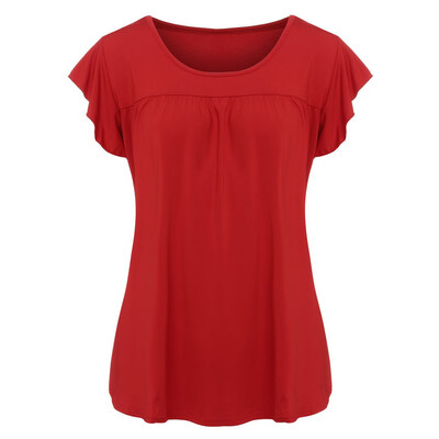 

Starmoon Women Casual Short Sleeve T-shirt Loose Soild O Neck Top Blouse