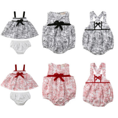 

Pretty Newborn Infant Baby Girl Summer Floral Clothes Romper Tops Pants Outfits