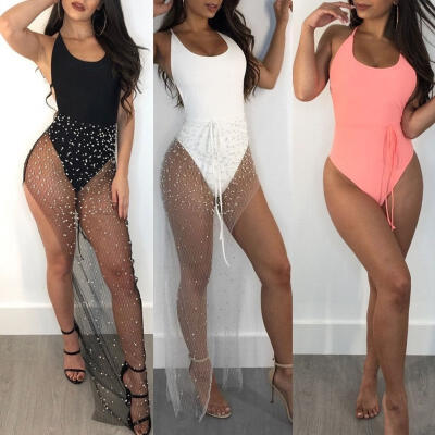 

Women One Piece Swimsuit Monokini Swimwear Push Up Bikini Beachwear Bathing Suit