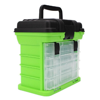 

Fishing Tackle Box with 4 Fishing Boxes Water Resistant Fishing Tackle Storage Trays with Secure Locking Latches Removable Divider
