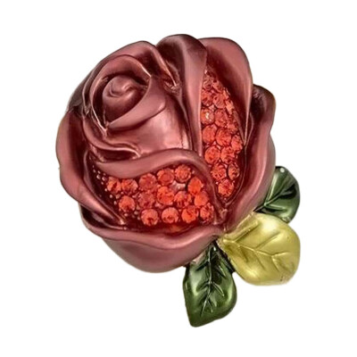 

Jewelry Chic Flower Rose Style Red Women Vintage Scarf Brooch Girls Pretty