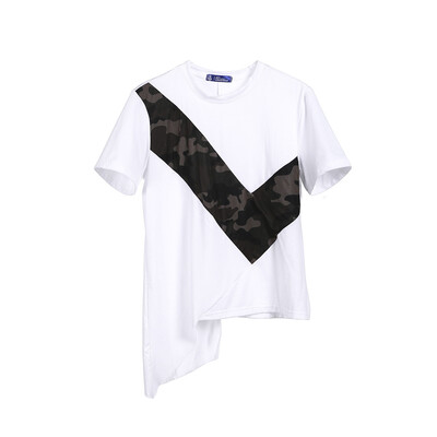 

Style Fashion Hot Mens Slim Fit O Neck Short Sleeve Patchwork Basketball Jerseys Casual Print