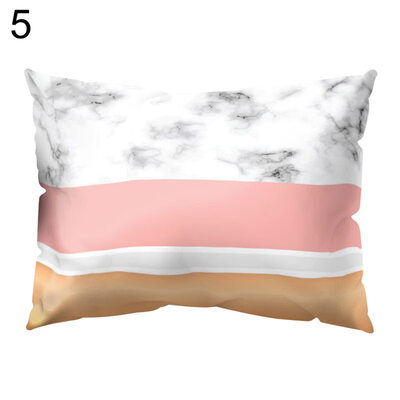 

Marble Grain Geometric Print Pillow Case Sofa Waist Throw Cushion Cover Decor