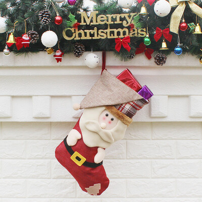 

〖Follure〗Newly Design Pocket Elderly Pockets Santa Christmas Stocking Christmas Gift