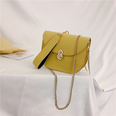 

Bag female 2019 Japan&South Korea new womens bag tide casual wild shoulder bag Messenger bag handbag chain small square bag