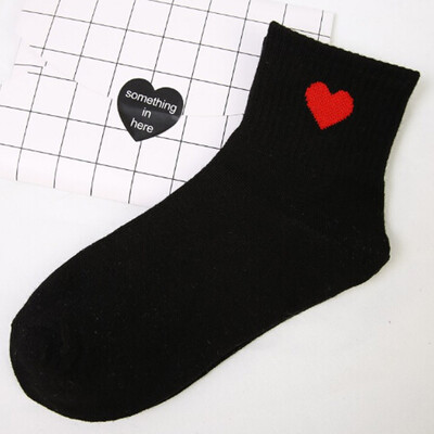 

Women Fashion Pure Cotton Socks Hearts Patterns Soft&Comfortable Accessories