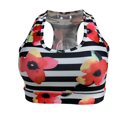 

Toponeto Woman Intimates Bra Beauty Back Sexy Print Ladies Yoga Running Sports Underwear