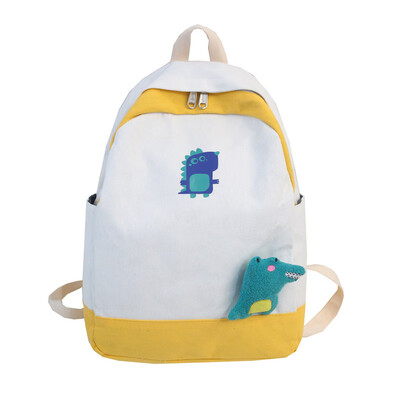 

Ins schoolbag Girl Korean version Senior High School Students Japanese Mori canvas Japanese shoulder bag girl funny ugly Backpack