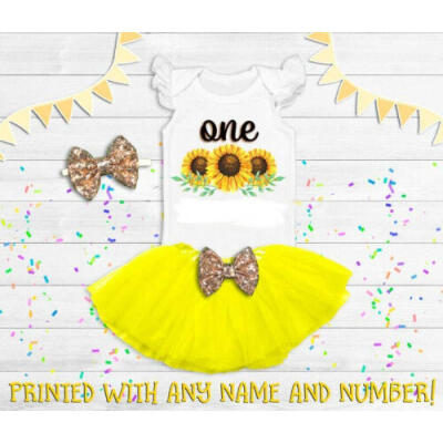 

First Birthday 1st Baby Girls Outfit Romper Skirt One Cake Smash Tutu Dress