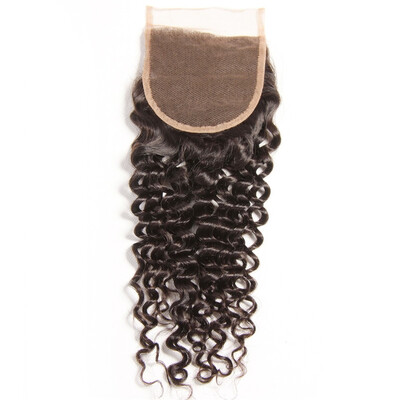 

UNice Hair Malaysian Curly Virgin Human Hair Lace Closure Free part 4x4