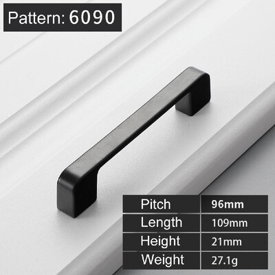 

American Style Black Cabinet Handles Solid Aluminum Alloy Kitchen Cupboard Pulls Drawer Knobs Furniture Handle Hardware