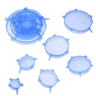 

12pcs Heat Resistant Silicone Stretch Lids Food Wrap Bowl Pot Pan Cover