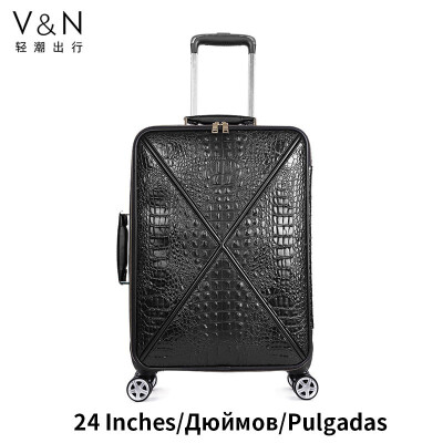 

Travel suitcase crocodile trolley case boarding small suitcase universal wheel lock case luggage 20 inch Korean version