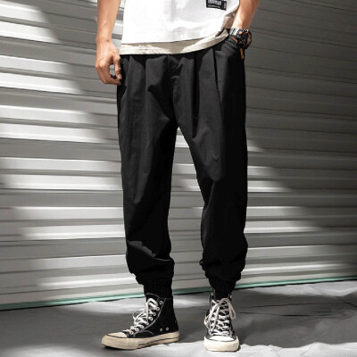 

Tailored Mens Casual Fashion Hallen Loose Pure Color Outdoors Sports Overalls Long Pants