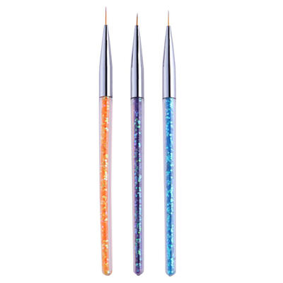 

3pcs Nail Art Liner Pens Kit Drawing Painting DIY UV Gel Manicure Tools Set