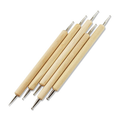 

Toponeto New 5pcs 2 Way Dotting Manicure Tools Painting Pen Nail Art Pen Nail Care