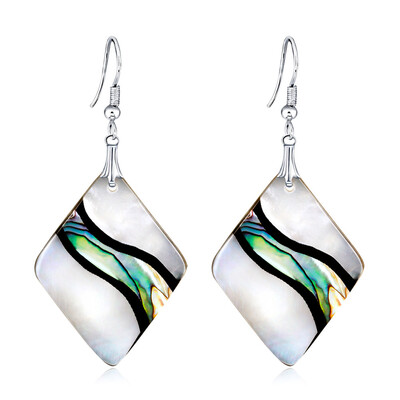 

Silver Earrings Sea Blue Vintage Topaz Dangle Drop Hook Women Jewelry