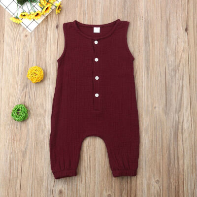 

Newborn Baby Boy Girl Sleeveless Bodysuit Romper Jumpsuit Sunsuit Outfit Clothes