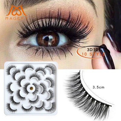 

〖Follure〗10 Pairs Of 3D Mink Fur With Soft Long Curly And Warped Many Layer Eyelashes