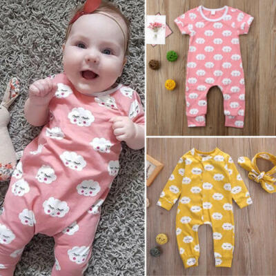 

USA Newborn Infant Baby Kids Boy Girl Summer Romper Jumpsuit Pyjamas Sleepwear