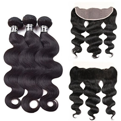 

Amazing Star Malaysian Virgin Hair Bundles with Frontal Free Part Good Quality Body Wave Ear To Ear Lace Frontal with Bundles