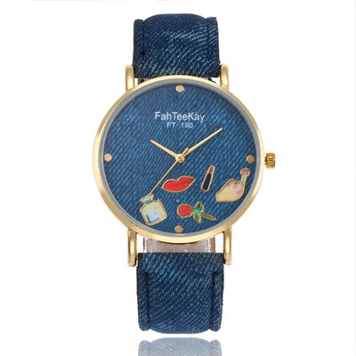 

Imitation denim belt impressionist female watch fashion student