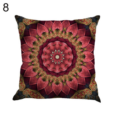 

Mandala Circle Square Linen Pillow Case Cushion Cover Sofa Bed Car Cafe Decor