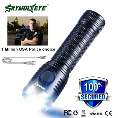 

Saidsome Mini USB Rechargeable T6 Outdoor Military LED Flashlight Torch Lamp 18650 flashlight lamp