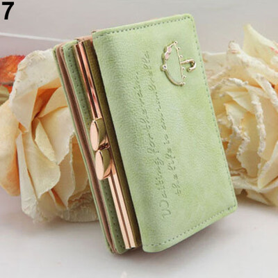 

Women Umbrella Faux Leather Coin Purse Clutch Card Holder Short Trifold Wallet