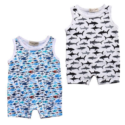 

Baby Boy Girl Infant Shark Romper Jumpsuit Bodysuit Clothes Outfits Newborn MXW