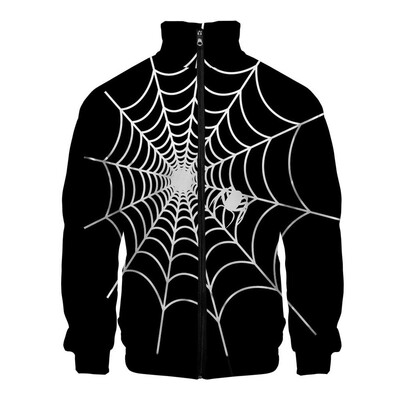 

Toponeto Mens Halloween Print Zipper Sportswear Long Sleeve Coat Jacket Outwear