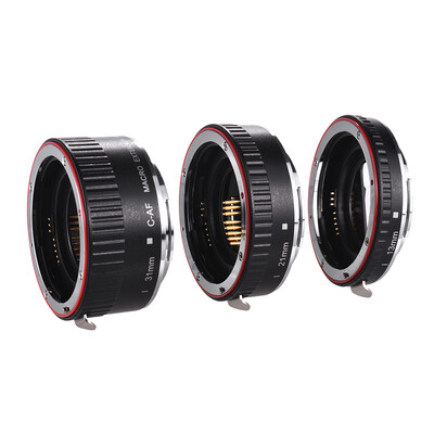 

Macro Extension Tube Set Copper Auto Focus AF Macro Lens Extension Tube Ring with Covers for Canon 60D 70D 80D 5DII 5DIII 5DIV 5DS