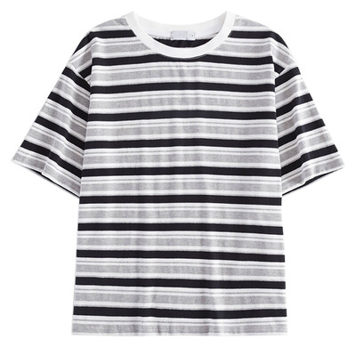 

Women Tops Harajuku Vintage Girl Stripe Printed T-Shirts Summer Women Casual Loose Short Sleeve tee Tops Femme T-shirt