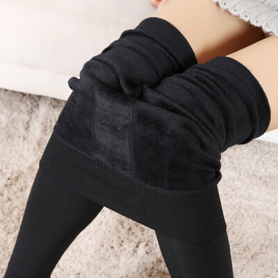 

Women Solid Fleece Lined Thermal Leggings Sexy Ladies Skinny Winter Warm Pants